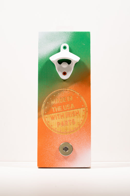 "Made In The USA” (Irish) Magnetic Beer Bottle Opener