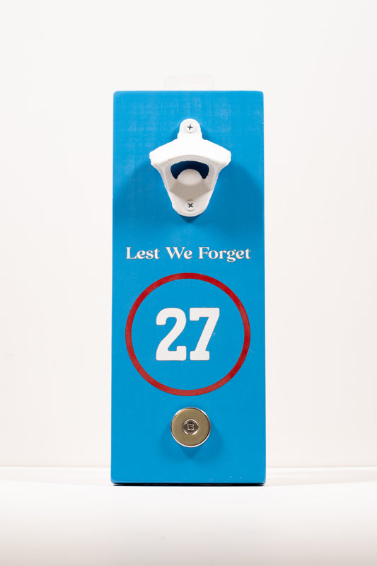 "Lest We Forget 27" (Father Judge) Magnetic Beer Bottle Opener