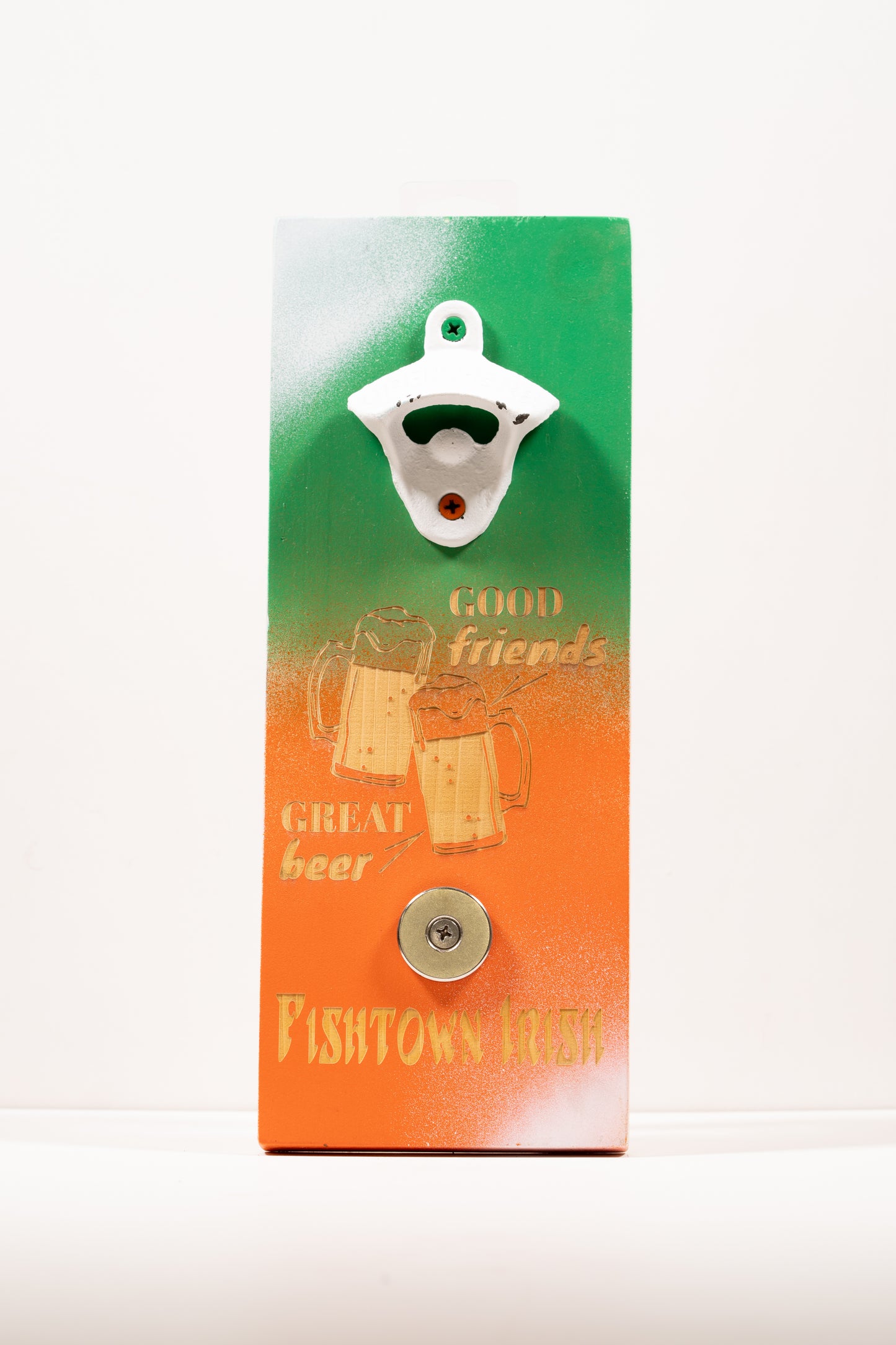 "Good Friends, Great Beer" (Fishtown Irish) Magnetic Beer Bottle Opener